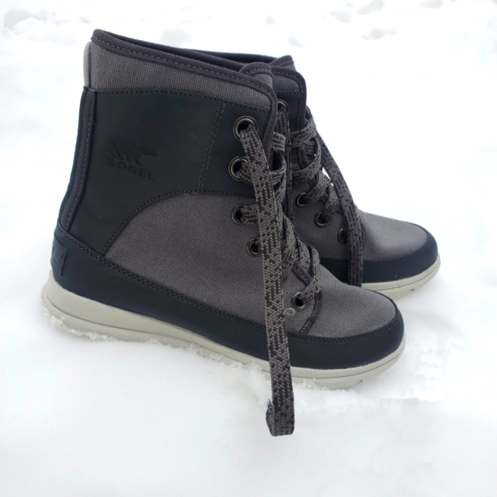 Sorel Grey High Top Winter Snow Sneakers womens size 6 / 6.5 / 7 / 7.5